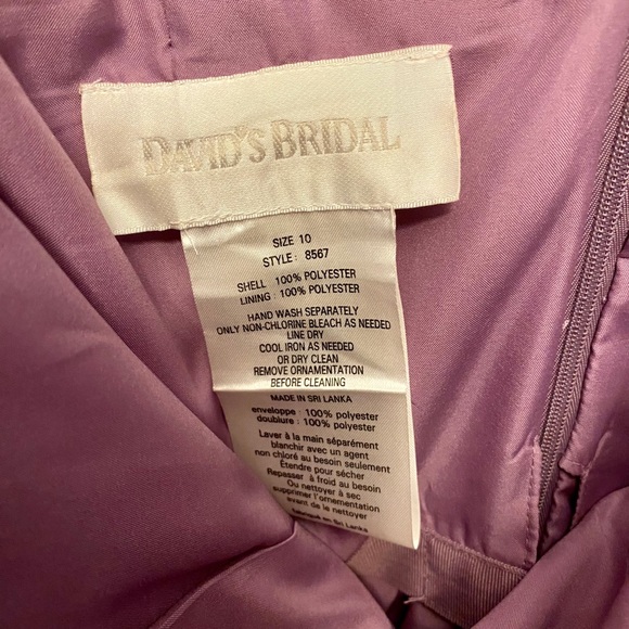 Davids bridal strapless dress size 10 - Picture 6 of 7